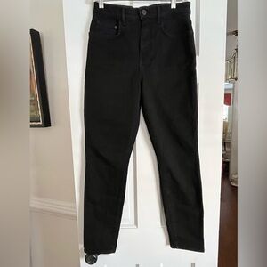 Proenza Schouler black high-rise 5 pockets 98% cotton & 2% elastane-made in USA!